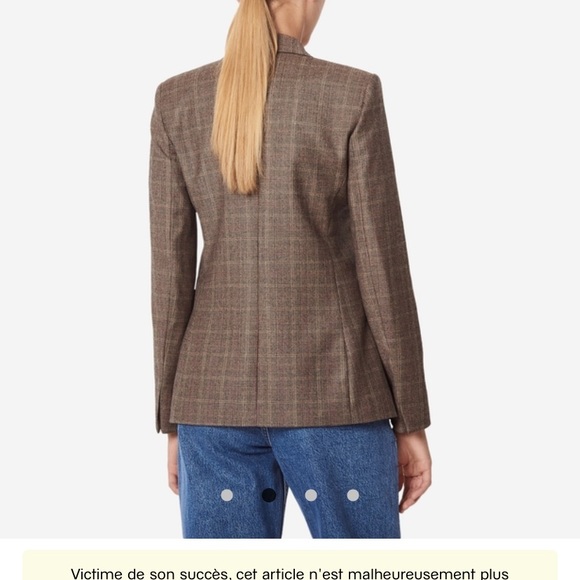 Sandro Plaid Wool Blazer - Picture 3 of 6